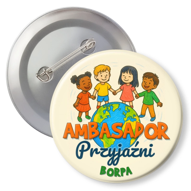 przypinka z agrafką Ambasador przyjaźni