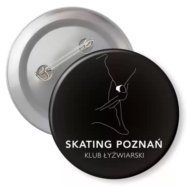 przypinka z agrafką Skating Poznań