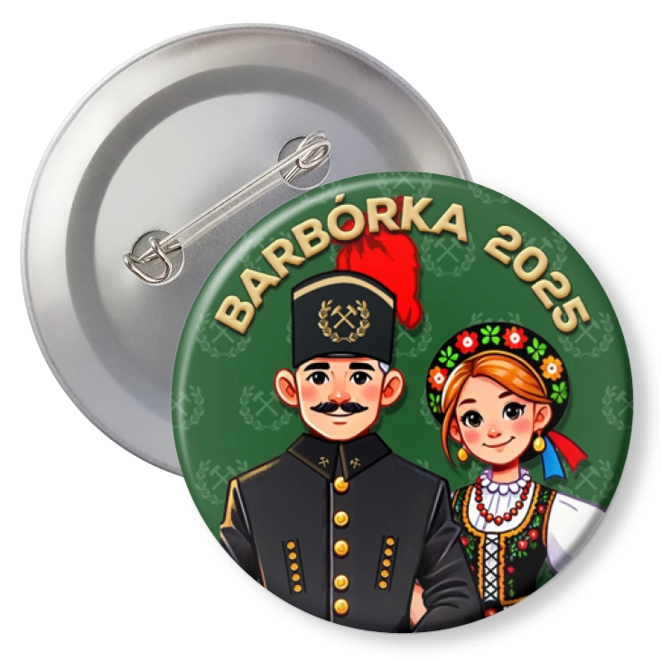 przypinkaBarbórka górnik w mundurze górniczym