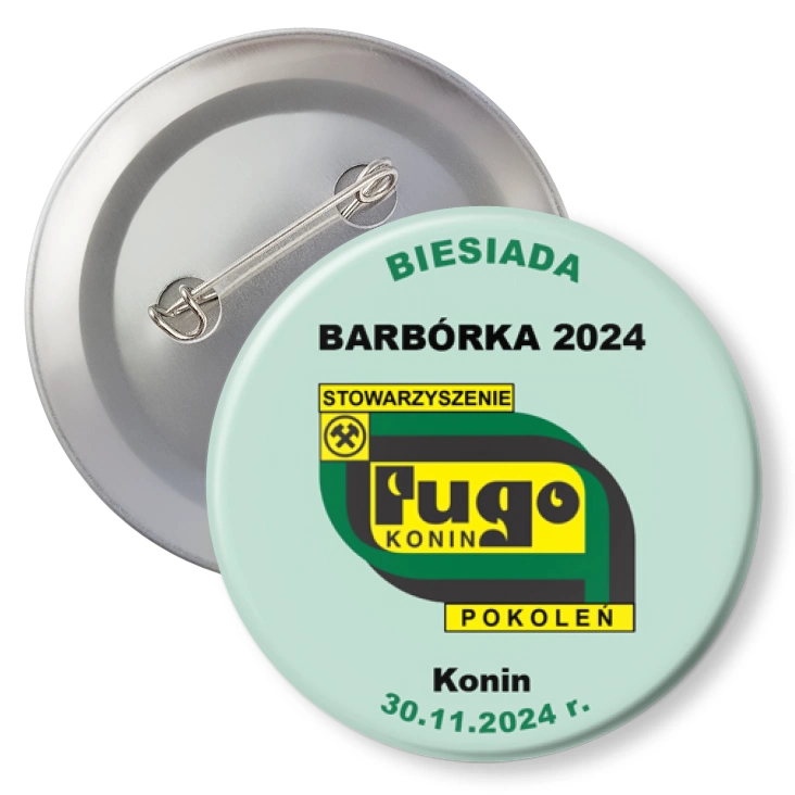 przypinka z agrafką Biesiada Barbórka 2024 Konin