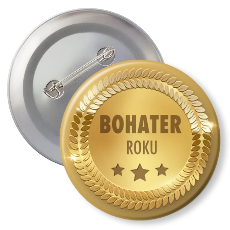przypinkaBohater Roku na złotym tle