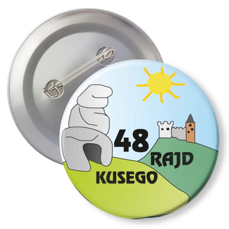 przypinka z agrafką 48 Rajd Kusego