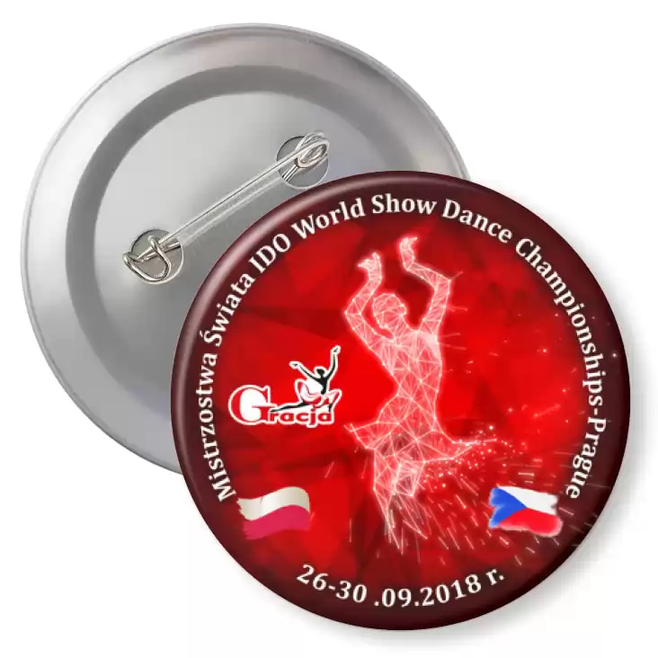 przypinka z agrafką Mistrzostwa Świata IDO