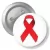 Przypinka z agrafką Czerwona wstążka symbol walki z AIDS