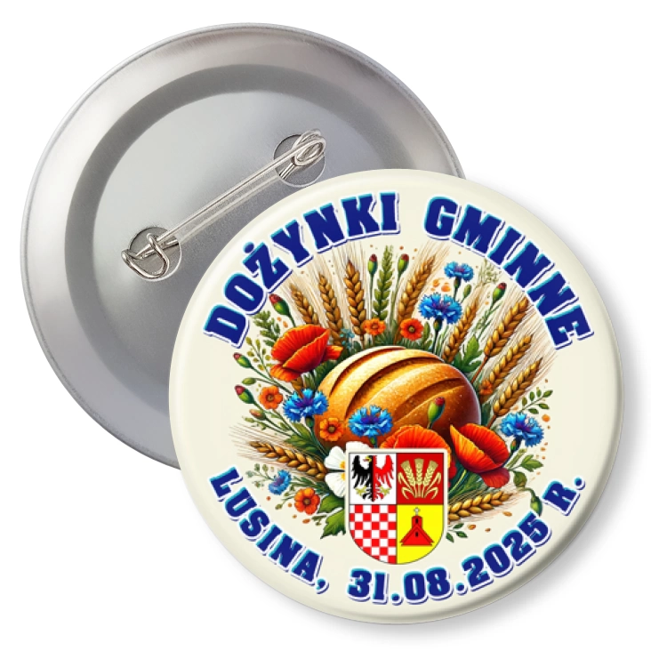 przypinka z agrafką Dożynki 2025 Udanin