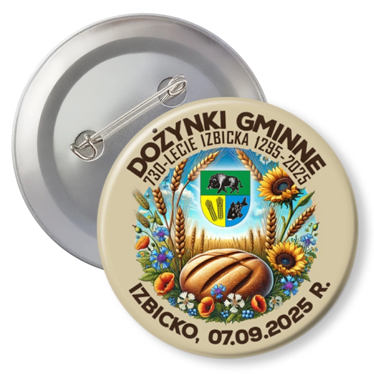 przypinka z agrafką Dożynki Gminne Izbicko 2025