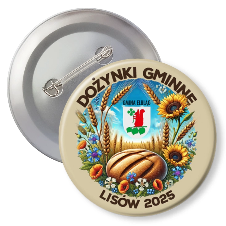 przypinka z agrafką Dożynki Gminne Lisów 2025