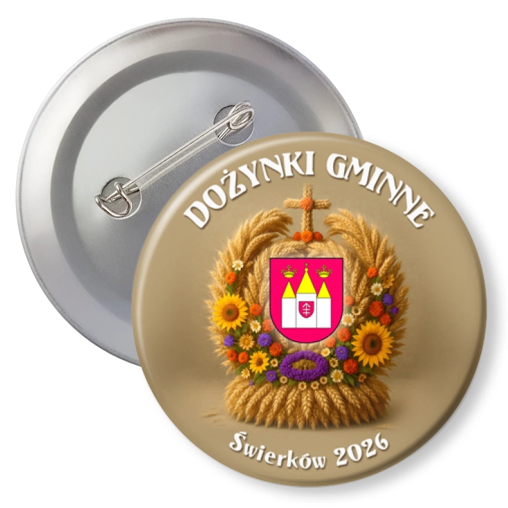 przypinka z agrafką Dożynki Gminne Świerków 2026
