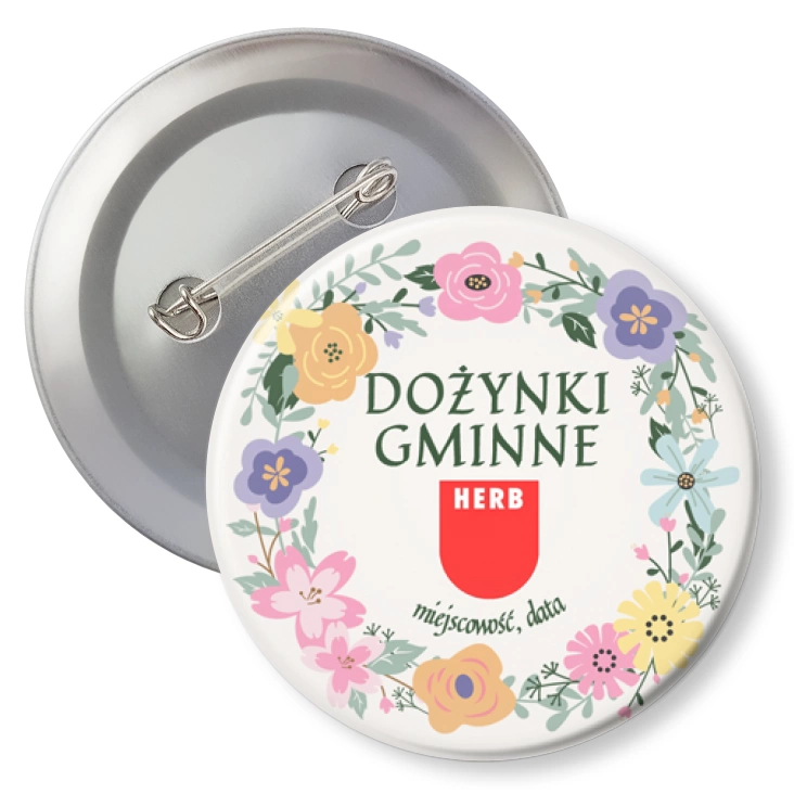 przypinkaDożynki Gminne wieniec kwiatowy