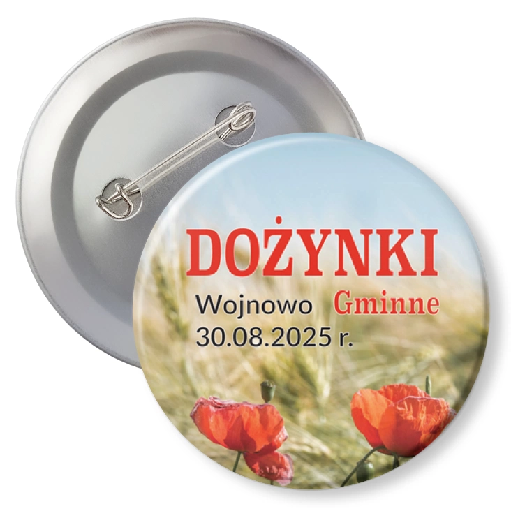 przypinka z agrafką Dożynki Gminne Wojnowo 2025