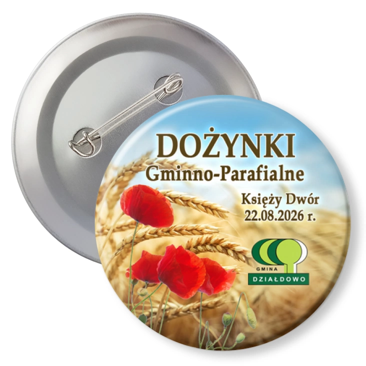 przypinka z agrafką Dożynki Gminno-Parafialne Księży Dwór 2026