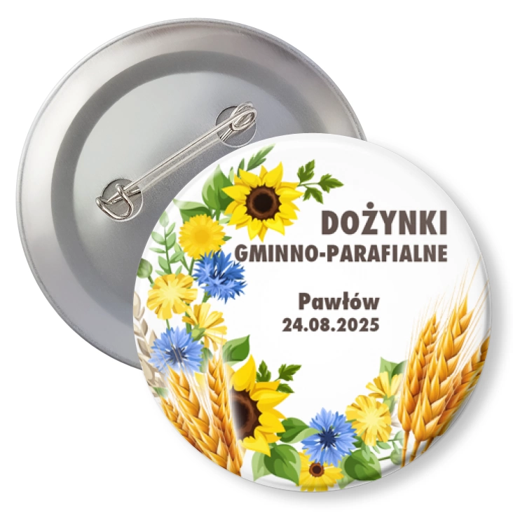 przypinka z agrafką Dożynki Gminno-Parafialne Pawłów 2025