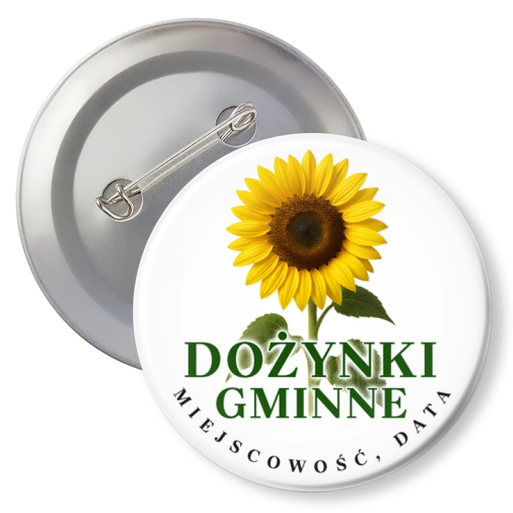 przypinka z agrafką Dożynki słonecznik