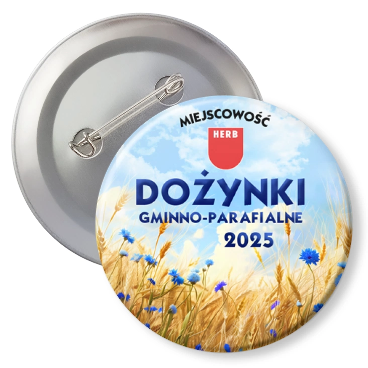 przypinkaDożynki zboże i chabry