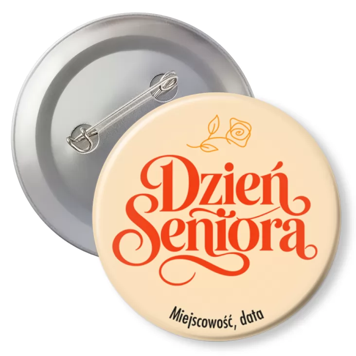 przypinkaDzień Seniora ozdobny napis