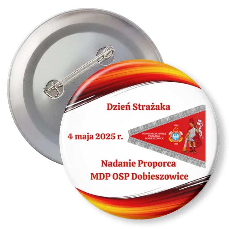 przypinka z agrafką Dzień Strażaka Dobieszowice 2025