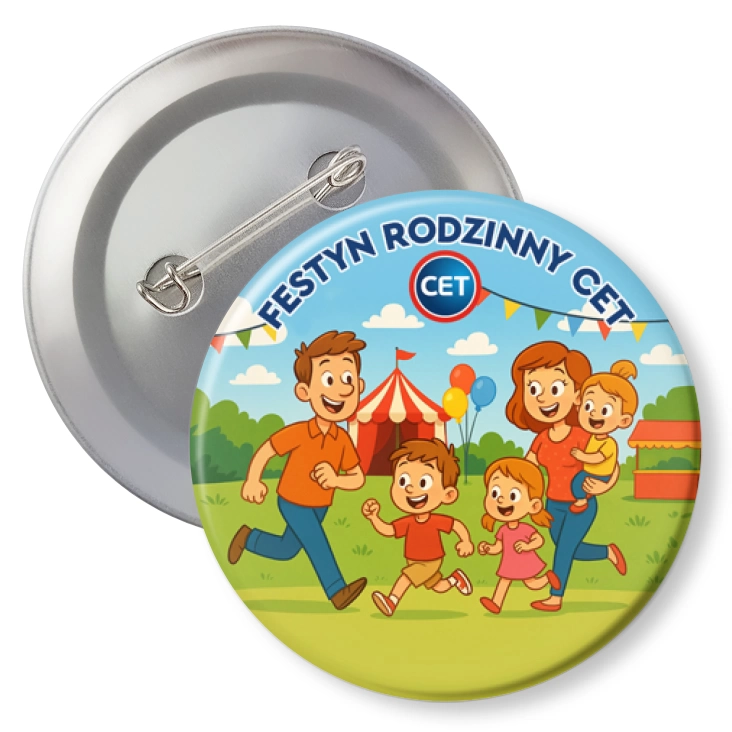 przypinka z agrafką Festyn rodzinny CET