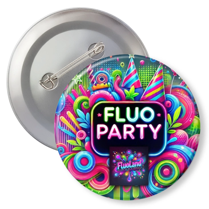przypinka z agrafką Fluo party Fluoland