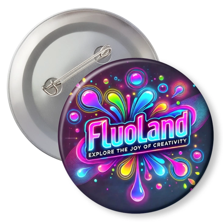 przypinka z agrafką Fluoland logo