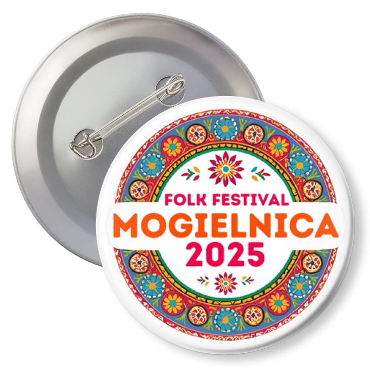przypinka z agrafką Folk Festival Mogielnica 2025