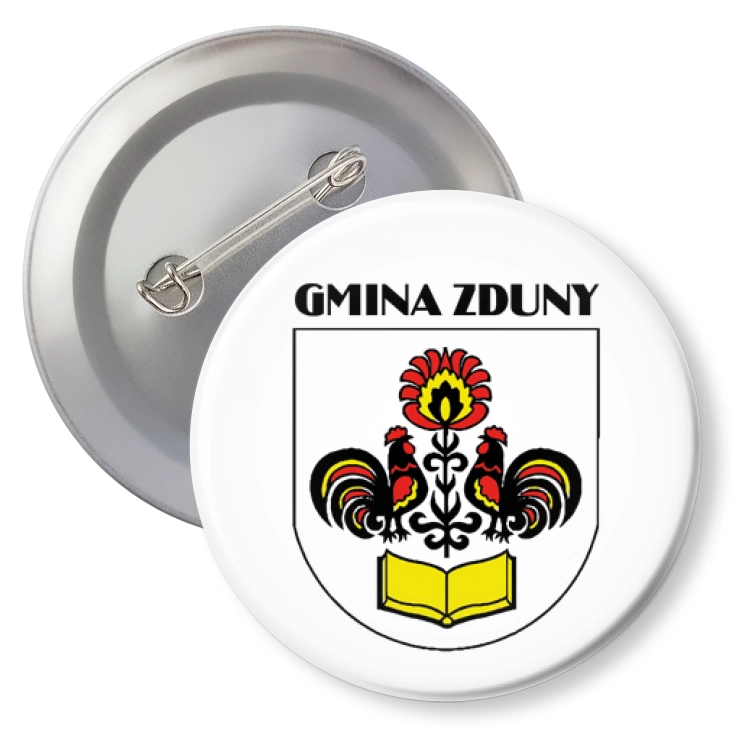przypinka z agrafką Gmina Zduny