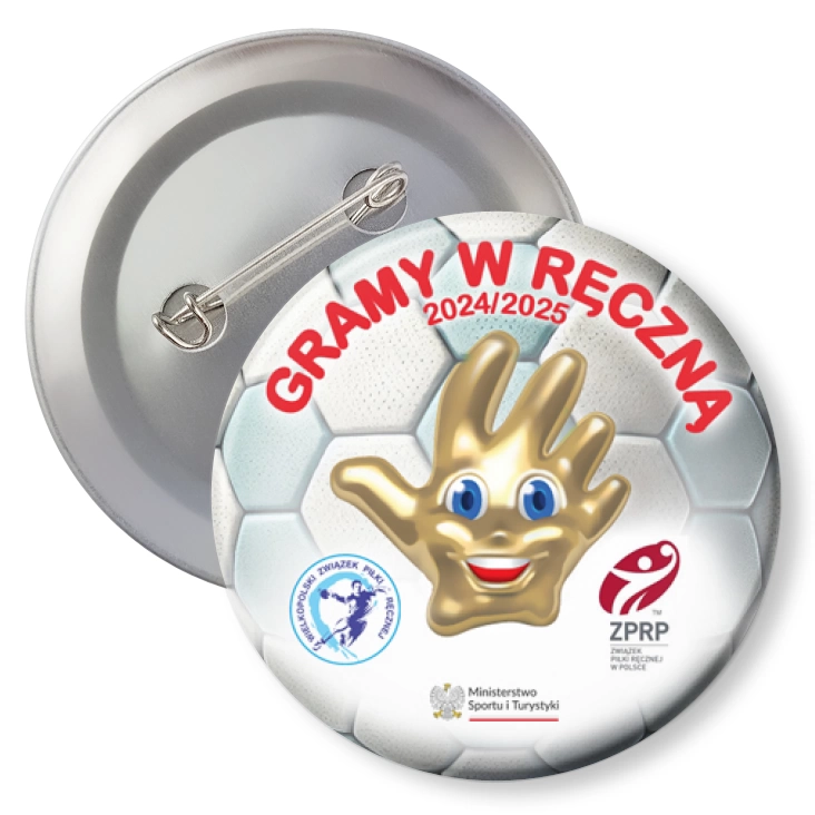 przypinka z agrafką Gramy w ręczną 2024 2025