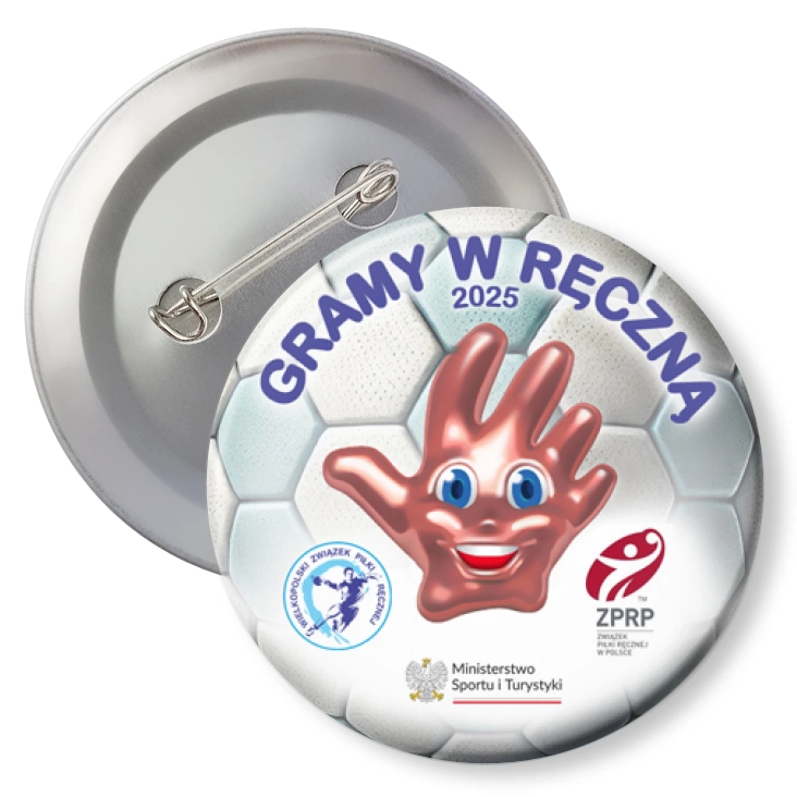 przypinka z agrafką Gramy w ręczną 2025 2026