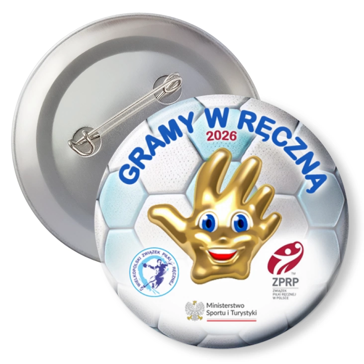 przypinka z agrafką Gramy w ręczną 2026