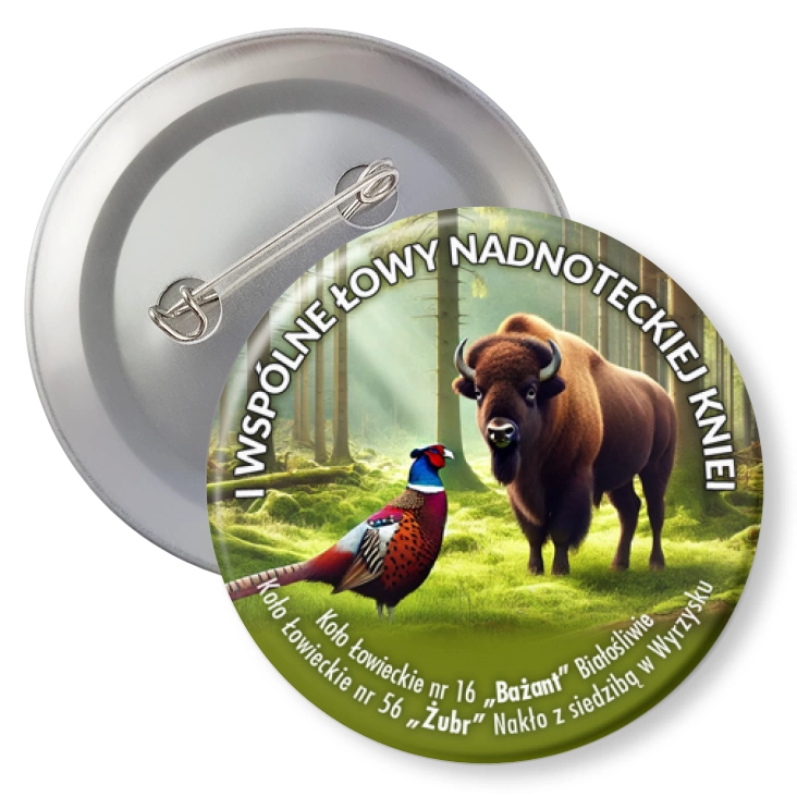 przypinka z agrafką I Wspólne Łowy Nadnoteckiej Kniei