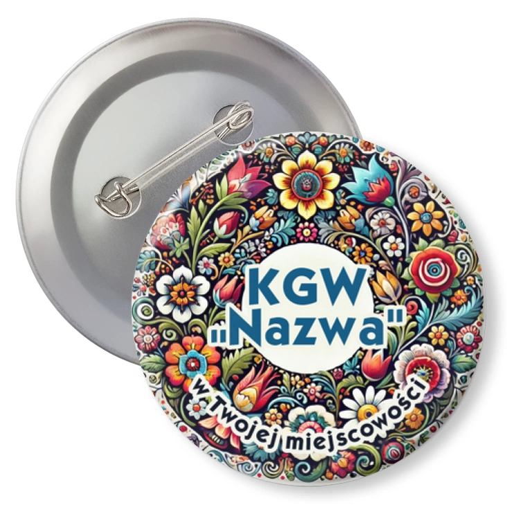 przypinka z agrafką KGW motyw kociewski