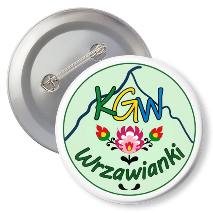 przypinka z agrafką KGW Wrzawianki
