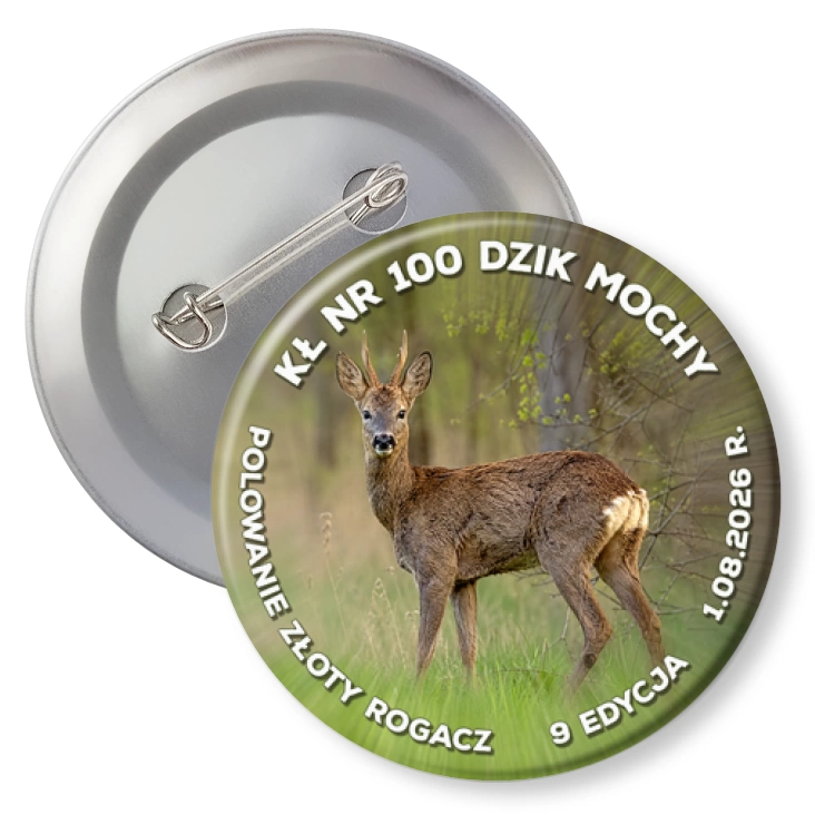 przypinka z agrafką KŁ nr 100 Dzik Mochy