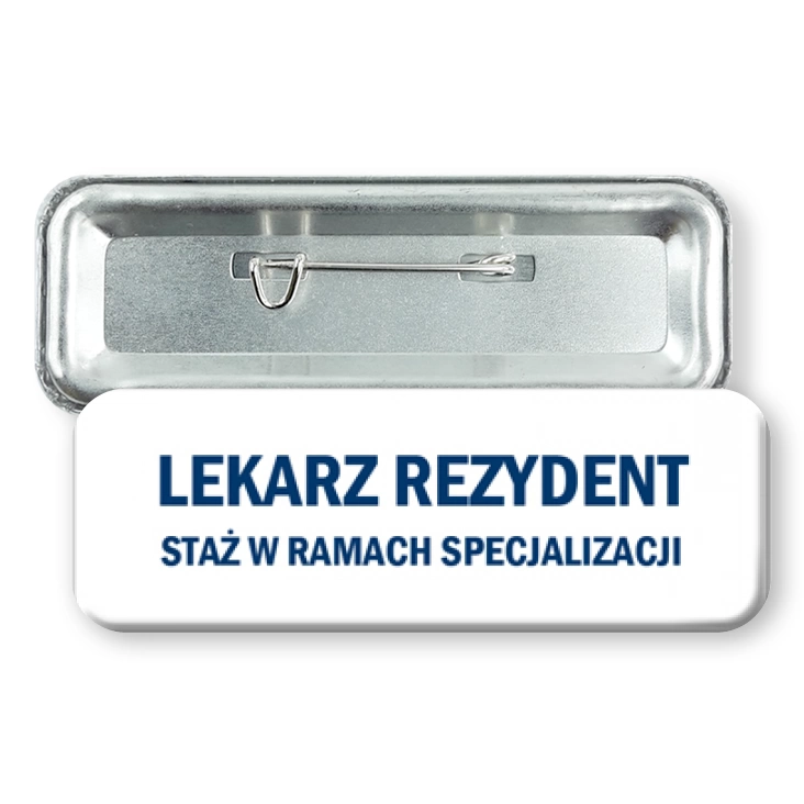 przypinka prostokątLekarz rezydent