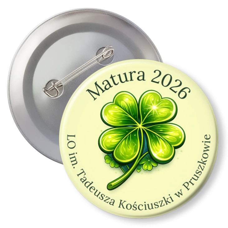 przypinka agrafka LO im. Tadeusza Kościuszki w Pruszkowie Matura 2026