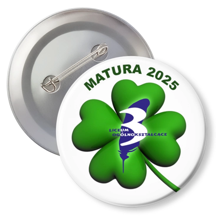 przypinka z agrafką LO nr 3 Matura 2025