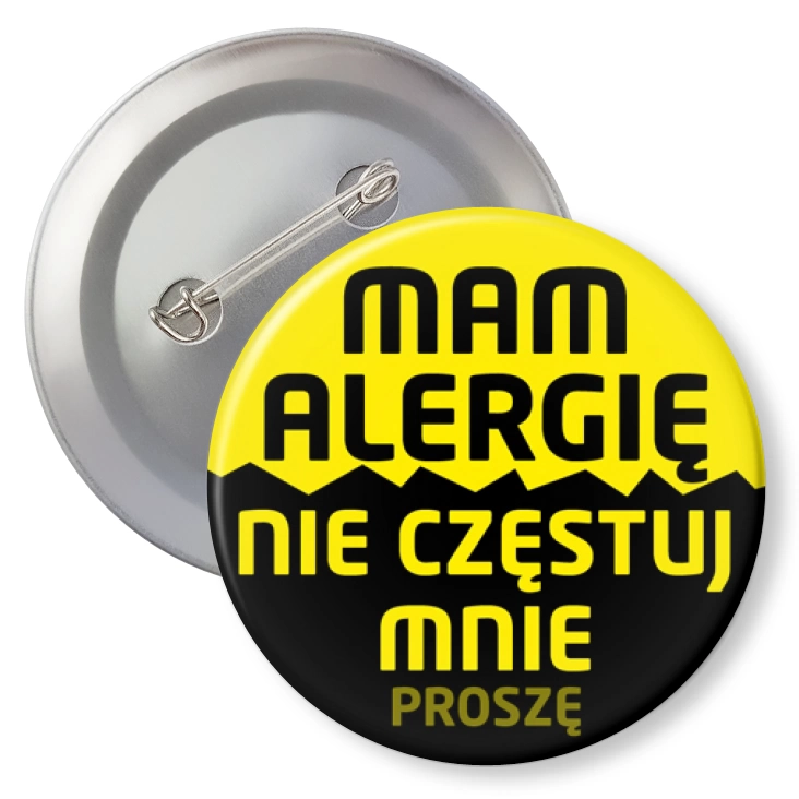 przypinkaMam alergię nie częstuj mnie proszę