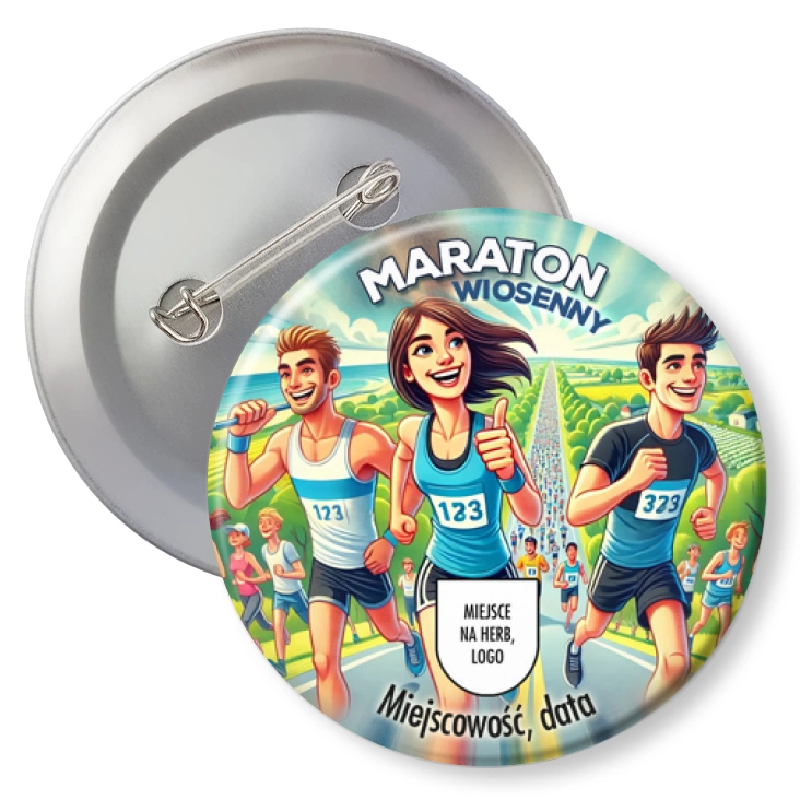 przypinka agrafka Maraton wiosenny