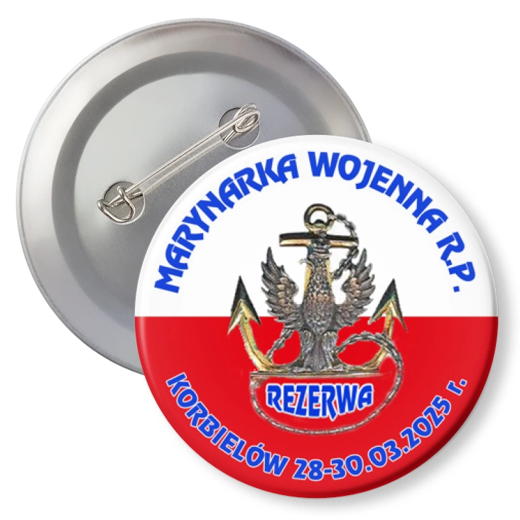 przypinka z agrafką Marynarka Wojenna RP Korbielów 2025