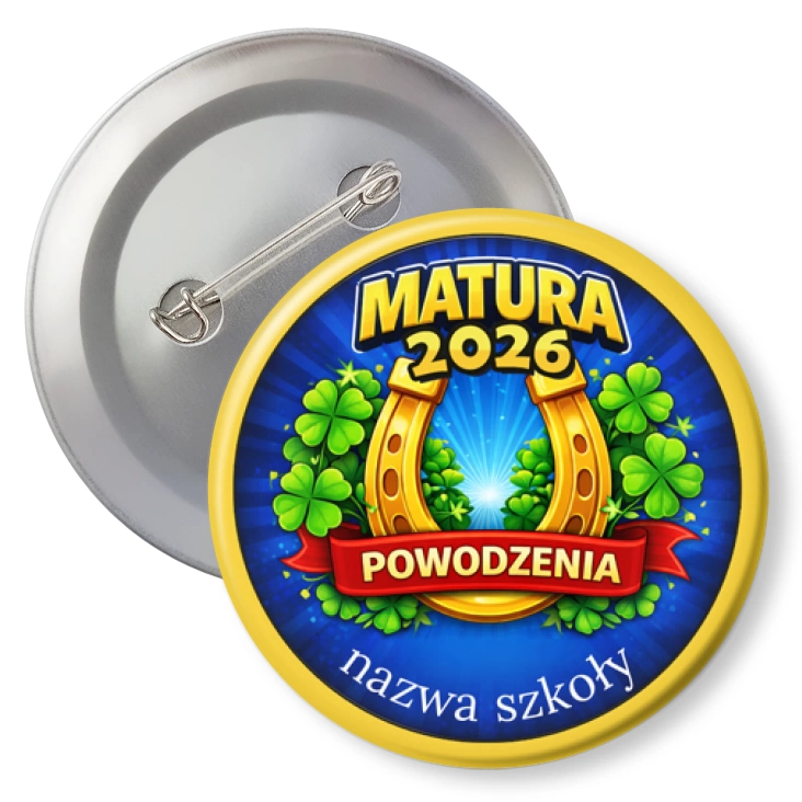 przypinkaMatura podkowa i koniczynki