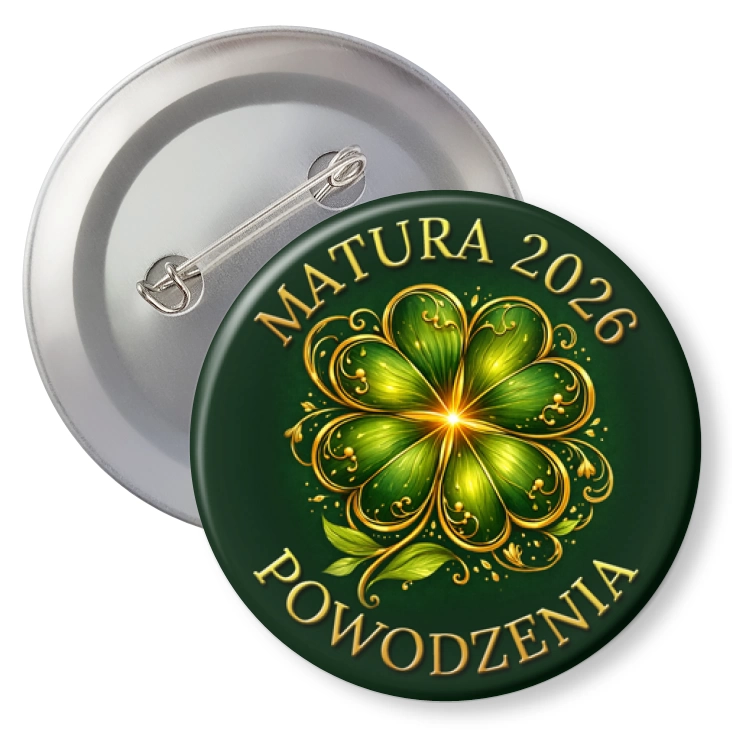 przypinkaMatura powodzenia koniczynka