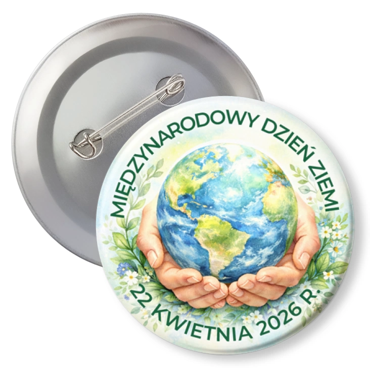 przypinka z agrafką Międzynarodowy Dzień Ziemi
