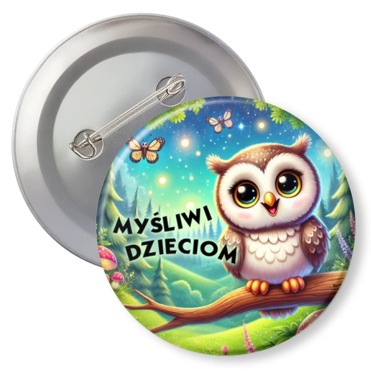 przypinkaMyśliwi dzieciom sowa