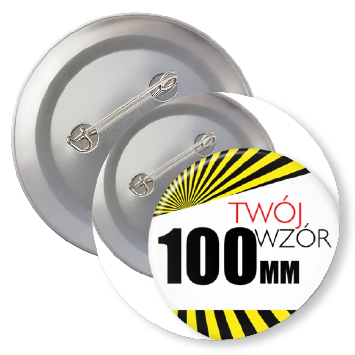 przypinkaPrzypinka 100mm z agrafką Twój wzór