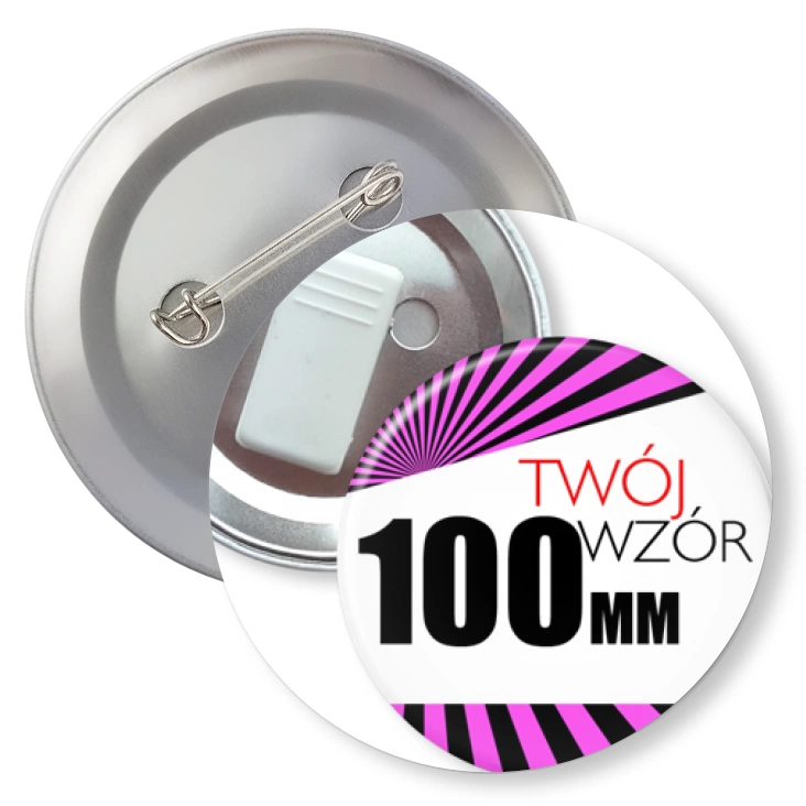 przypinkaPrzypinka 100mm żabka bez agrafki Twój wzór