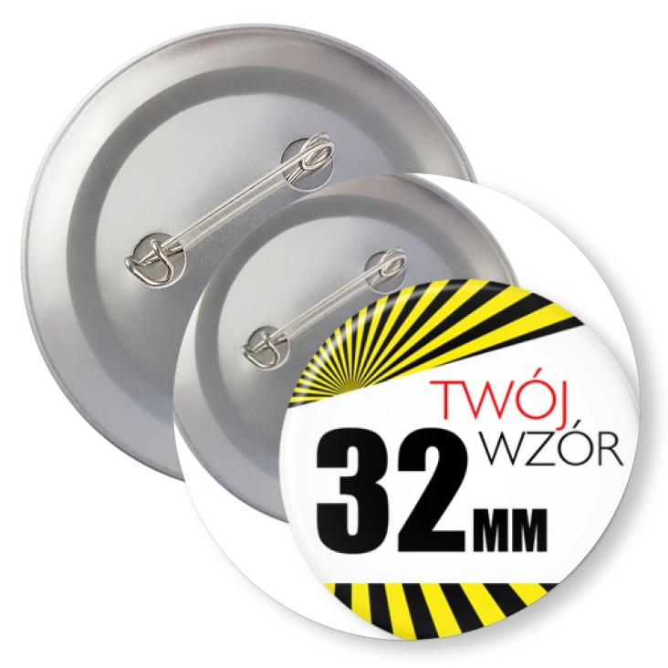 przypinkaPrzypinka 32mm z agrafką Twój wzór