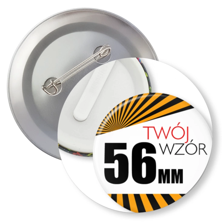 przypinkaPrzypinka 56mm klips Twój wzór
