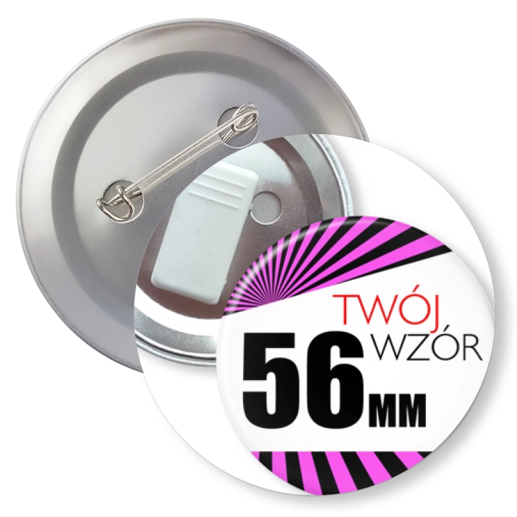 przypinkaPrzypinka 56mm żabka bez agrafki Twój wzór