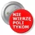 Przypinka z agrafką Nie wierzę politykom