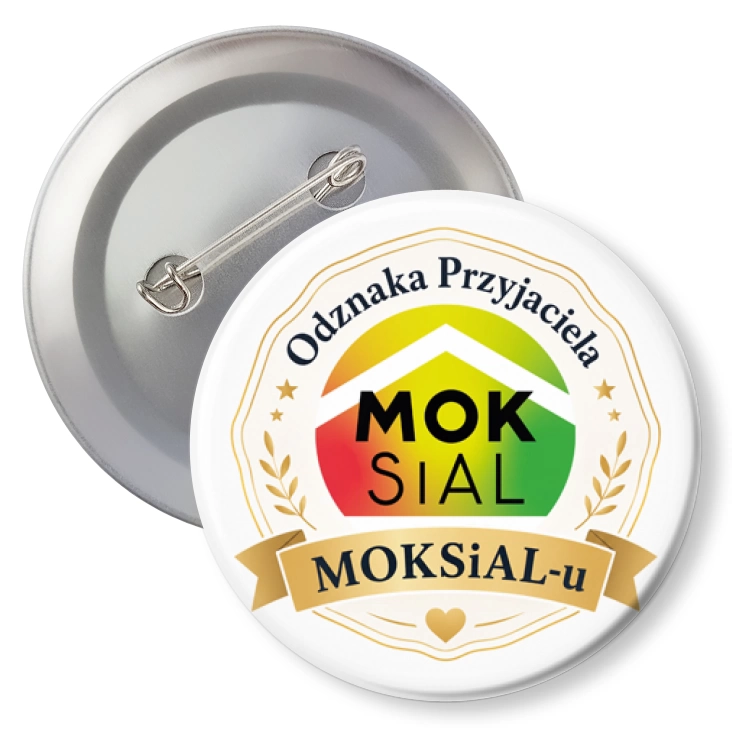 przypinka z agrafką Odznaka Przyjaciela MOKSiAL-u