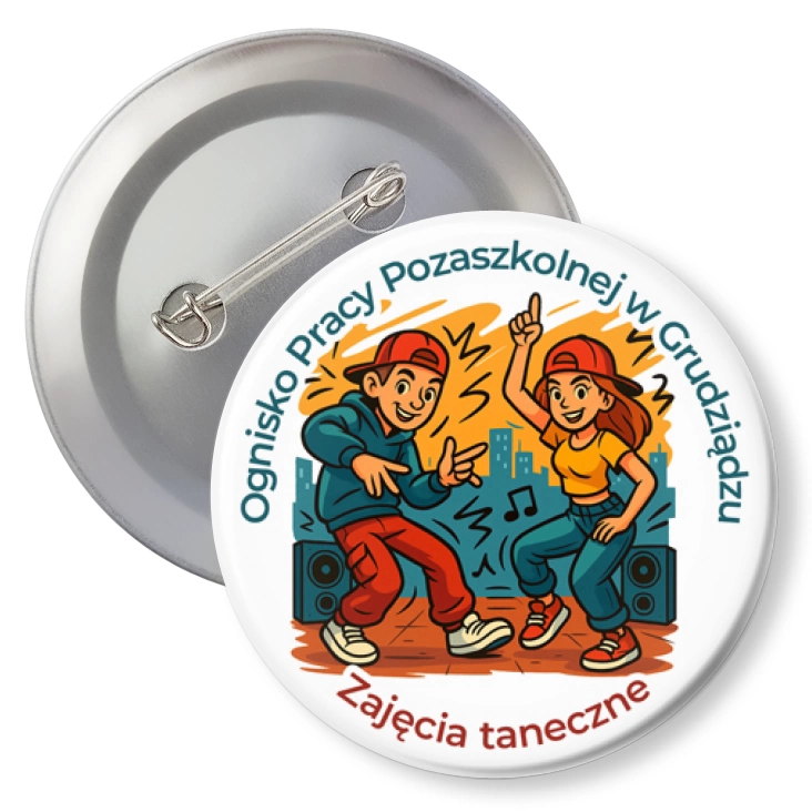 przypinka z agrafką Ognisko Pracy Pozaszkolnej w Grudziądzu. Zajęcia taneczne